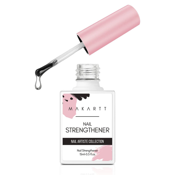 Makartt Gel Nail Strengthener Reinforce Polish, Nail Strengthening Repair Polish for Treating Weak, Damaged Nails, Clear Soak Off Gel Lacquer Long Lasting Professional DIY Nail Art, P-44