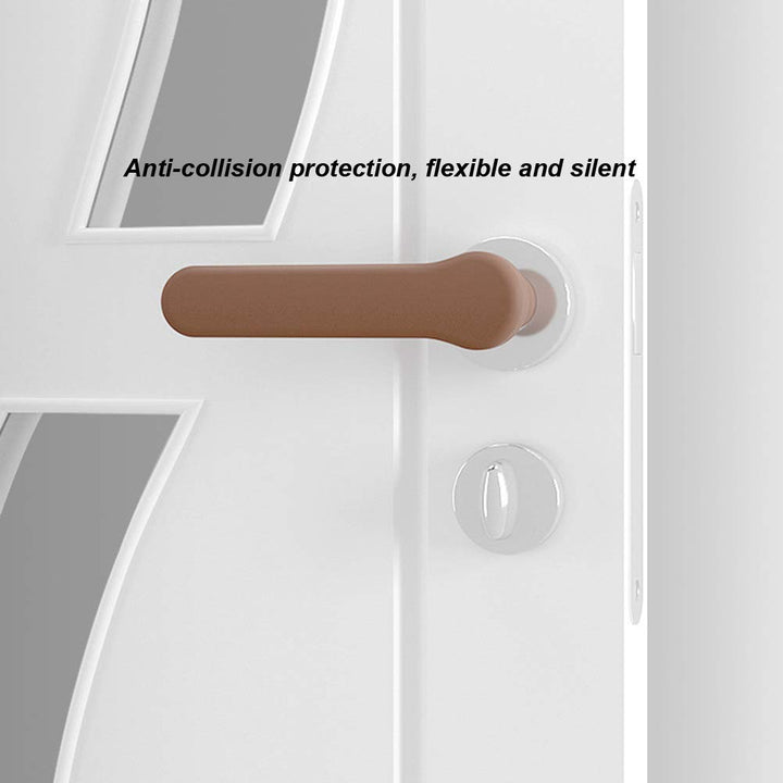 Serlife 2Pcs Silicone Door Handle Cover Glossy Safety Door Handle Protector Anti-Collision Covers (Green)