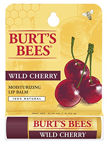 Burt's Bees 100% Natural Moisturizing Lip Balm, Wild Cherry with Beeswax & Fruit Extracts - 1 Tube