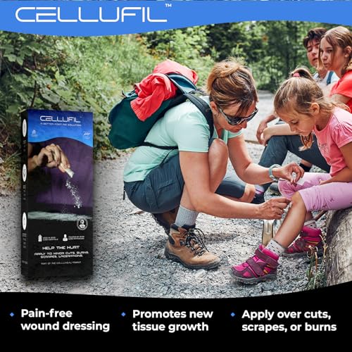 Cellufil® Collagen Particles for Advanced Wound Care – 100% Non-Hydrolyzed Bovine Collagen for Tissue Regeneration, First Aid & Minor Bleeding, Box of Five Vials