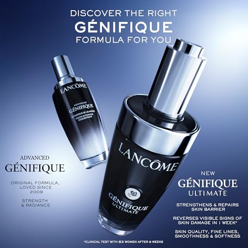 Lancôme Génifique Ultimate Dual Recovery Face Serum- Anti-Aging Serum Visibly Improves Fine Lines, Rough Texture, Plumpness and Even Skintone - with Beta Glucan and, Hyaluronic Acid - 0.67 Fl Oz