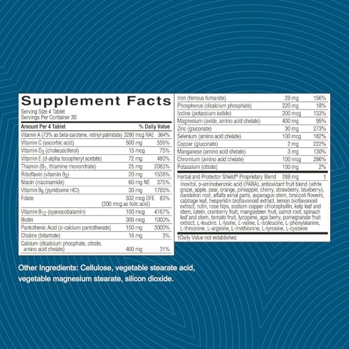 Nature's Sunshine Super Supplemental, 120 Tablets | Multivitamin for Men and Women Provides Vitamins, Minerals, Amino Acids, Herbs, Fruit Powders, Veggie Powders, and Carotenoids