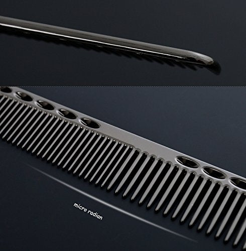 SMITH CHU Professional Durable Space Aluminum Barber Combs for Hairdressing- New Salon Anti Static Hair Styling Comb Brush (Gun black)