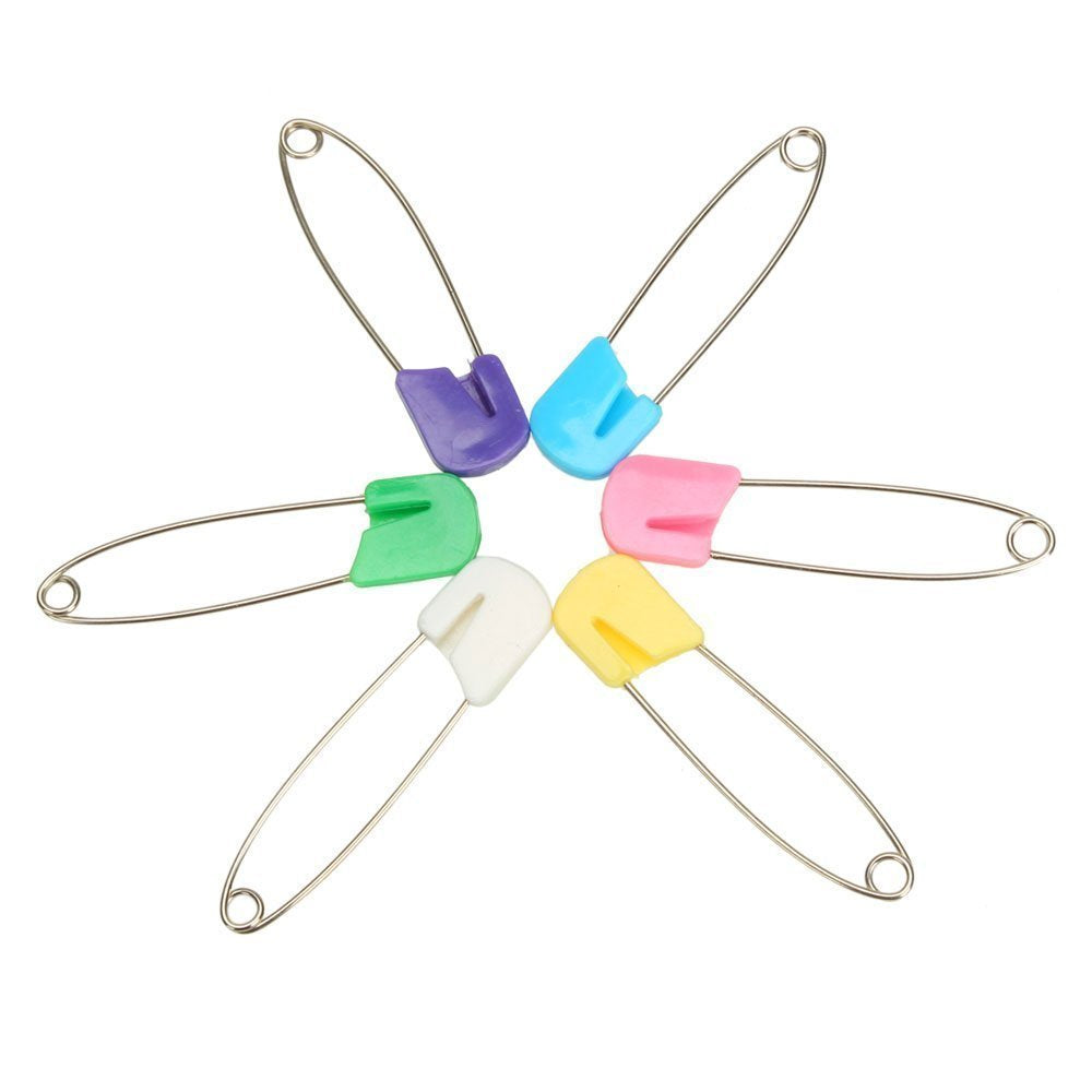 SPHTOEO 50PCS Cloth Diaper Pins Stainless Steel Traditional Safety Pin