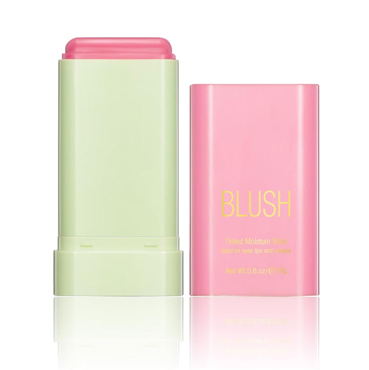 Qifylmaf Multi-Use Makeup Blush Stick, Tinted Solid Moisturizer On-the-Go Blush, Multi-use Cream Blush Stick for Cheek & Eyes & Lips, Waterproof Natural Nude Makeup for All Skin (1# Shy Pink)