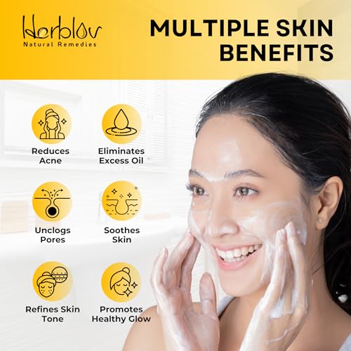 Cleansing 10% Sulfur Soap Bar for Face & Body – Natural Shine Control Facial Cleanser for Acne, Oily Skin – Made in USA Healing Skincare Wash with Lemongrass, Tea Tree Oil, Vitamin E, Coconut Milk