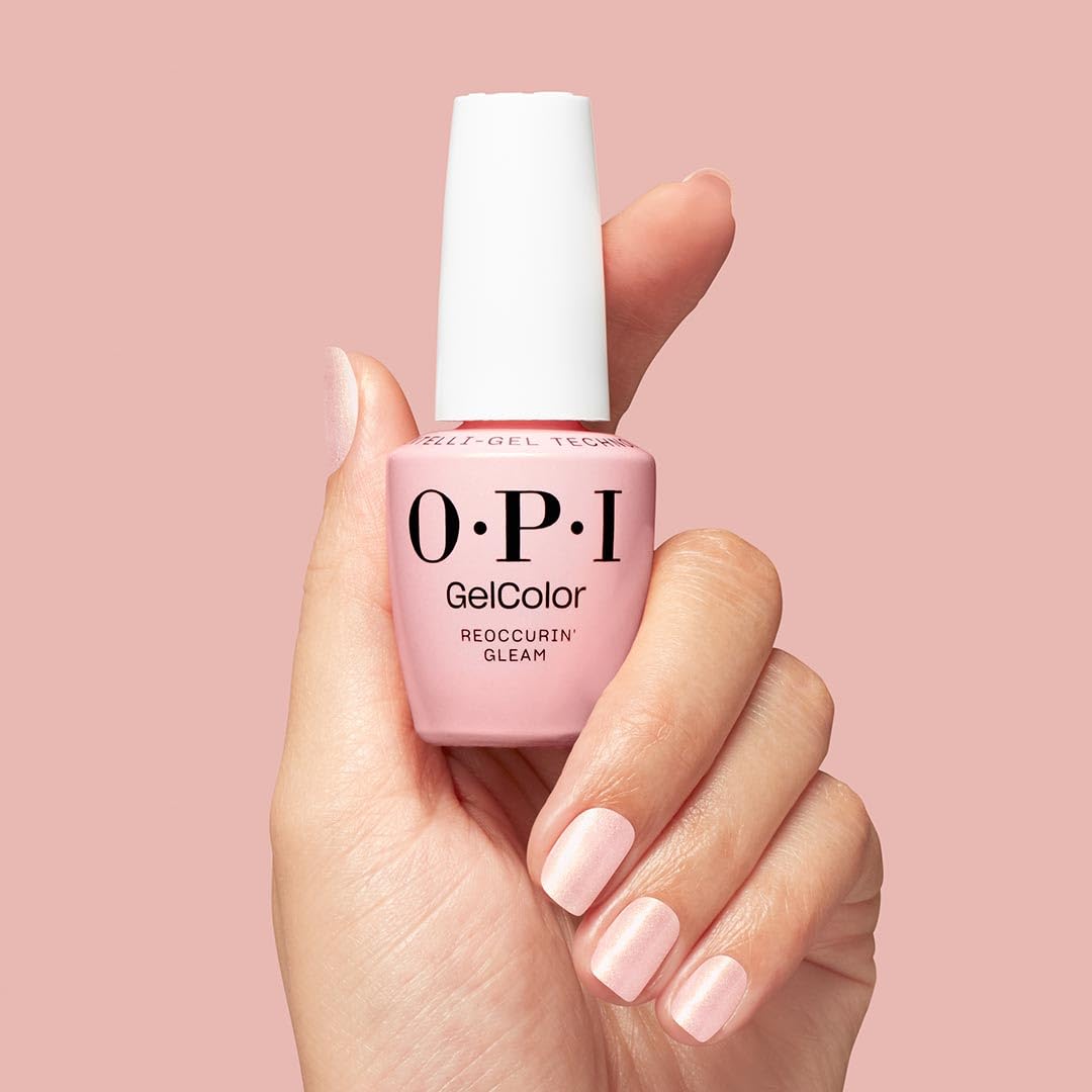 OPI GelColor Reoccurin' Gleam | Sheer Pastel Pink Shimmer UV Cure Gel Nail Polish | OPI'm Dreaming Collection