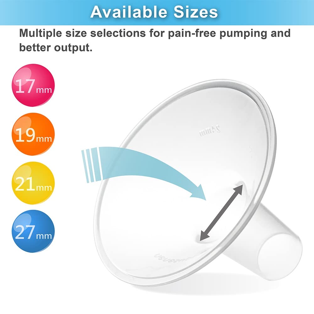 Nenesupply Pump Parts 19mm Compatible with Bellababy Breastpump Baby Bella Baby MiniO Double Breastpumps Replace Bellababy Pump Parts Detachable Flange Pump Accessorues Include Valve Membrane