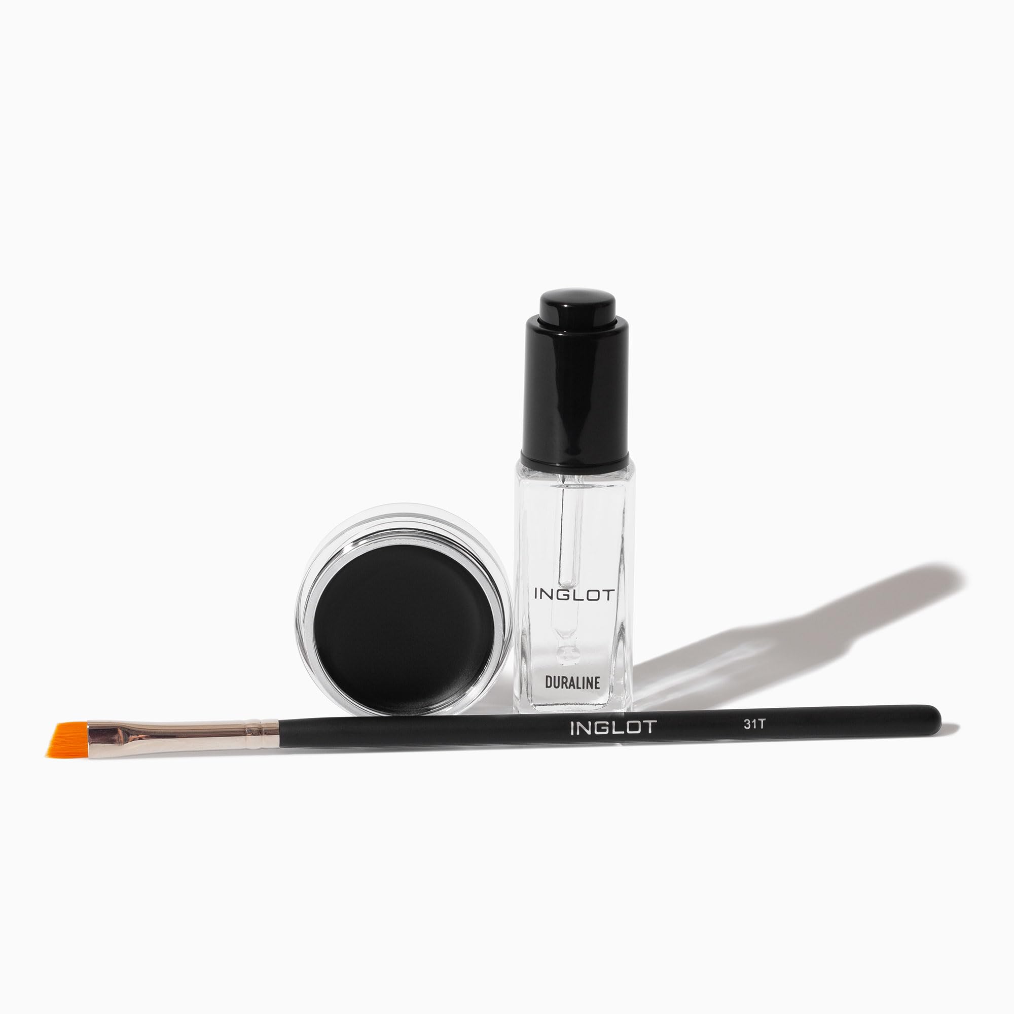 INGLOT Eye Essentials Set | Duraline + AMC Eyeliner Gel 77 + Makeup Brush 31T |