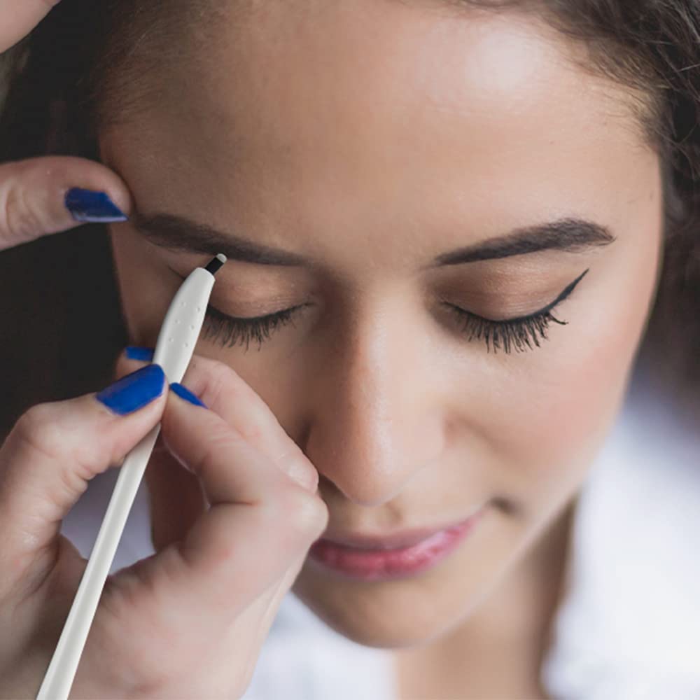 CHOOSE-IT 18U Microblading Disposable Pens Eyebrow Tattoo Manual Pen Microblading Supplies Permanent Makeup Needles Blades Disposable Sterile Microblades 10pcs/pack