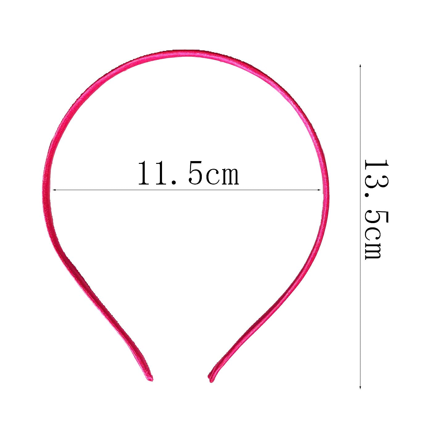 Carykon 20 Pcs Girls Women Diy Satin Fabric Covered Ribbon Headbands, Mixed Color