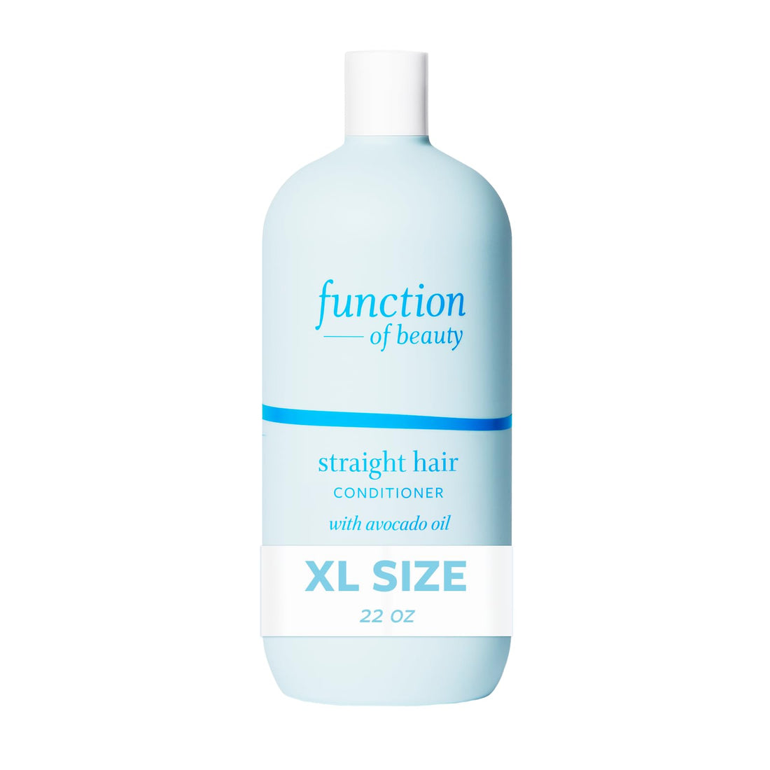 FUNCTION OF BEAUTY Straight Hair Conditioner, 22 oz - Formulated with Avocado Oil to Hydrate and Seal in Moisture, Sulfate-Free, Customizable Haircare