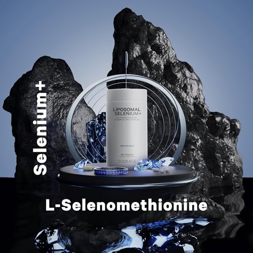 Codeage Selenium 200 mcg Supplement, 6-Month Supply, Immune Support, Mineral Cofactor Selenomethionine, Phospholipids, Vegan, Liposomal Delivery, 180 Capsules