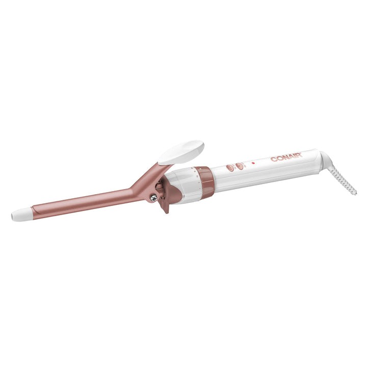 Conair Double Ceramic Curling Iron, 1/2-Inch Curling Iron, White/Rose Gold