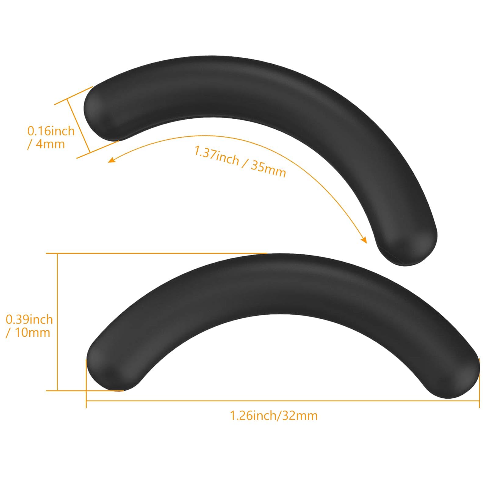 Zhehao 24 Pieces Curler Refills Eyelash Curler Refill Pads Silicone Rubber Black Curler Replacement Refills Pads for Universal Eyelash Curler with a Clear Storage Box