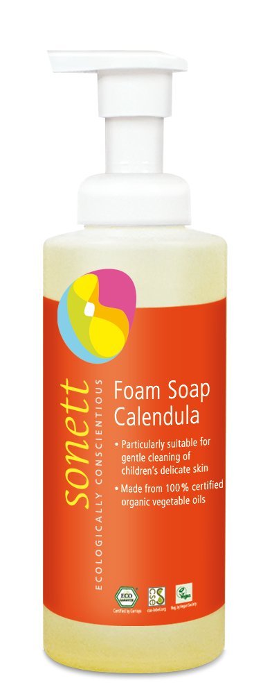 For Children Foam Soap: Sonett Organic Foam Soap For Kids Pure Plant-Based Oils And Essential Oils From Certified Organic Cultivation With Spagyric Calendula Essence 6.7 Fl. Oz