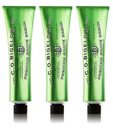 Lot of 3 Bath & Body Works C.O. Bigelow Premium Shave Cream with Eucalyptus Oil 5.2 Oz.