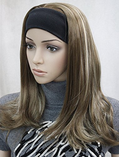 Lydell Long Straight Wave Headband Synthetic Wigs (12TT26 Brown Highlighted)