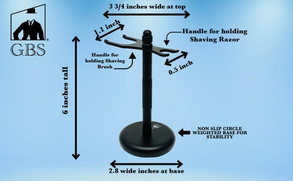 GBS Brush and Razor stands (Black Brush and Razor)