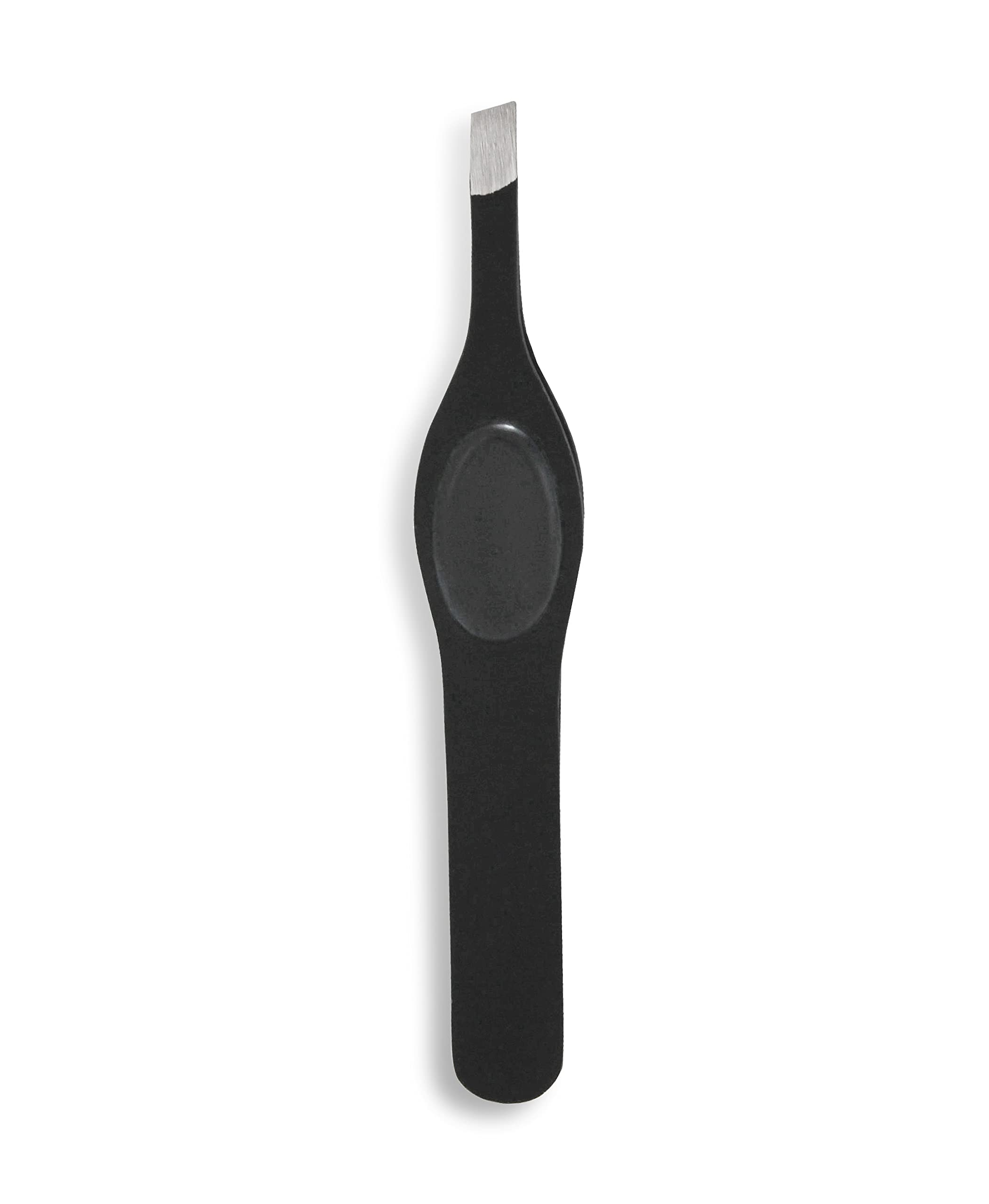 Amazon Basics Slant Tweezers, Deluxe Soft Cushion Touch, Black