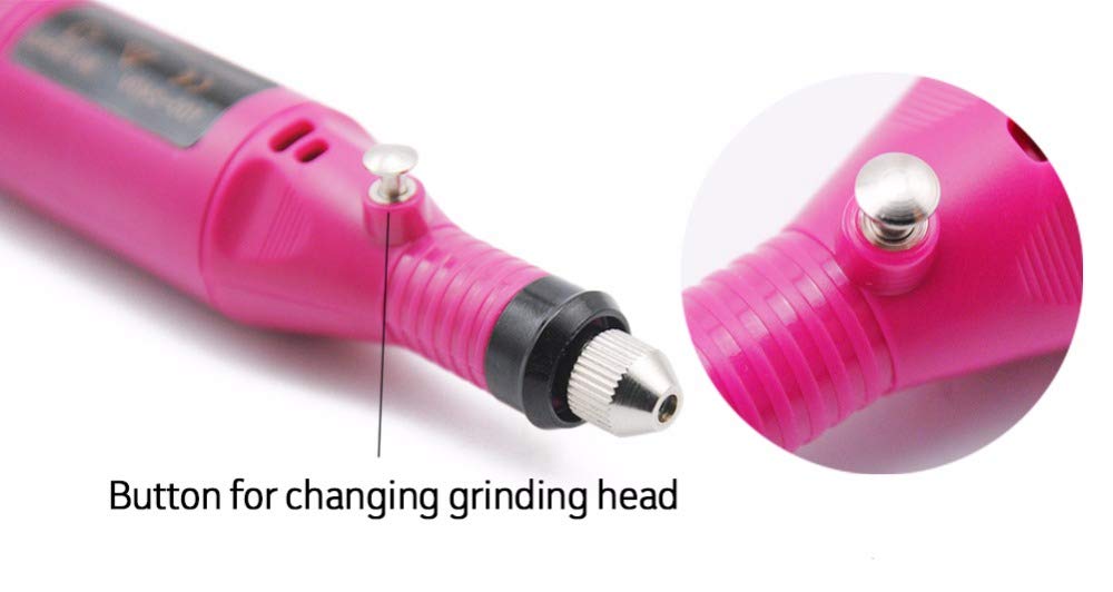 Yimart 1Set Professional Electric Nail Kit Nail File Nail Tips Manicure Machine Electric Nail Art Pen Pedicure 6 Bits Nail Art Tools Kit Nail Drill Machine