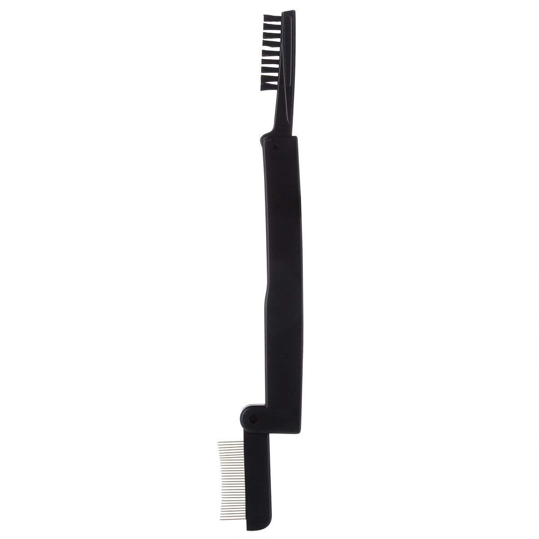 BTYMS Folding Eye Lash Brow Comb Metal Teeth, Dual Sided Eyelash Mascara Applicator, Eyebrow Grooming Tool, Compact Brush For Define Lash & Brow