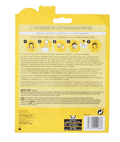 Oh K! Glowing Vitamin C Mask - Hydrating and Moisturizing Face Masks for Men and Women