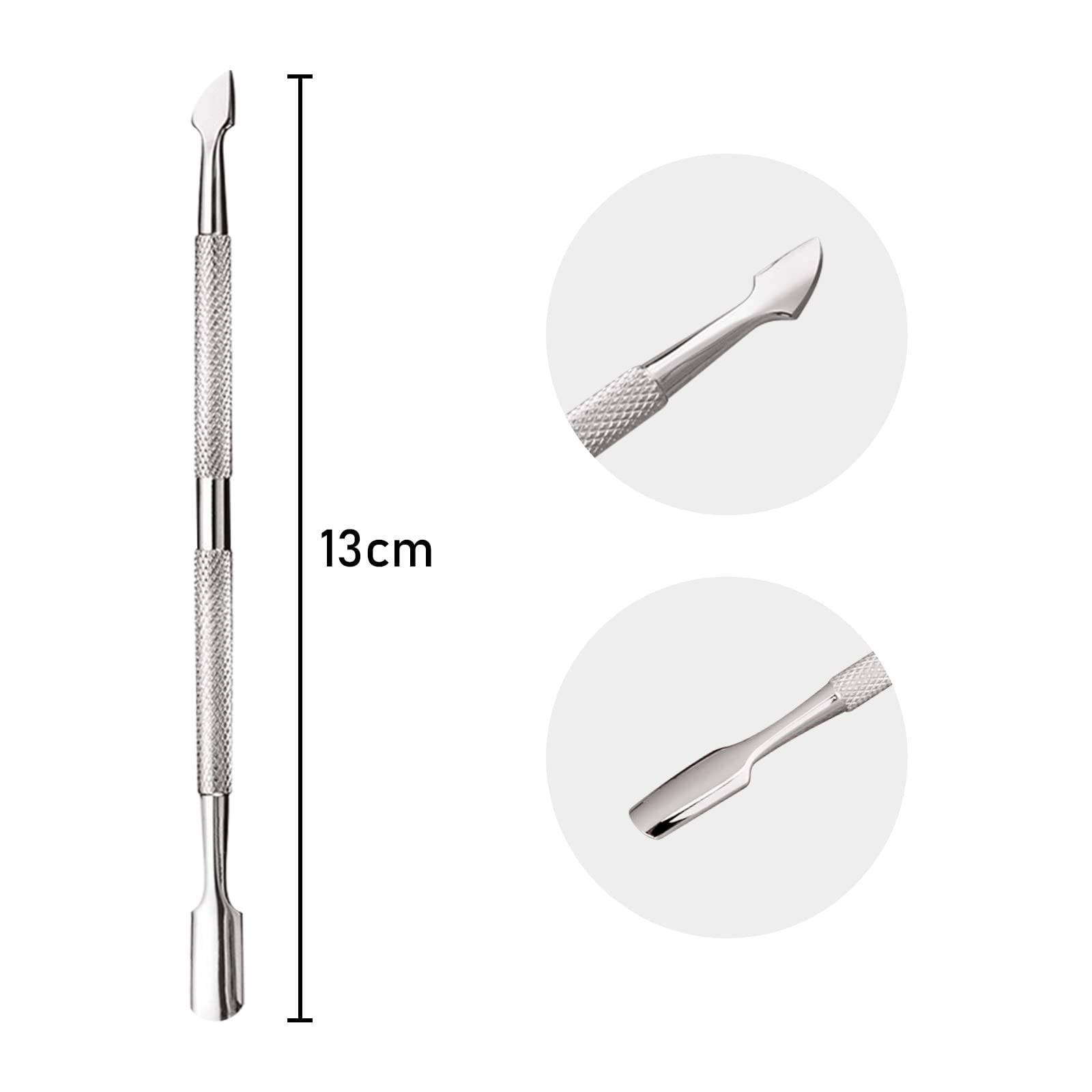 Pinkiou Nail Polish Remover Tool Manicure Cuticle Pusher Stainless Steel Kit (4 Pieces)