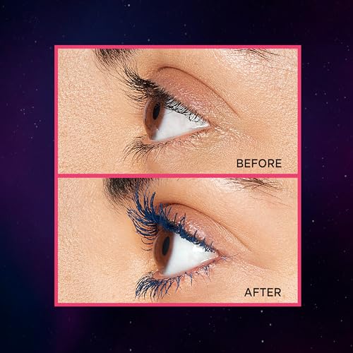 L'Oreal Paris Telescopic Lift Mascara, Lengthening and Volumizing Eye Makeup, Lash Lift with Up to 36HR Wear, Washable, Stellar Blue, 0.33 Fl Oz
