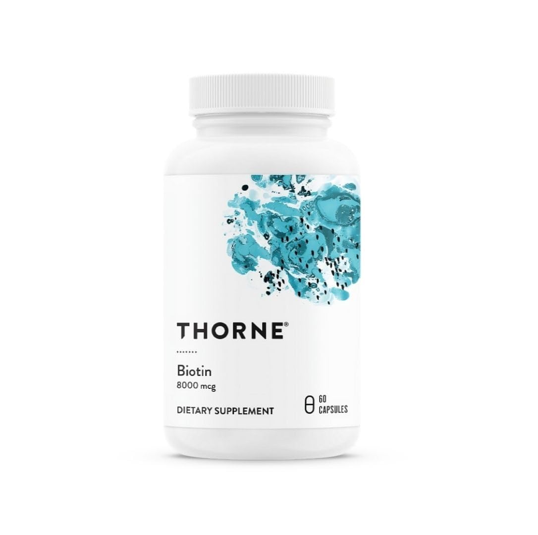 THORNE Biotin - Vitamin B7 (Biotin) for Healthy Hair, Nails, and Skin - 60 Capsules
