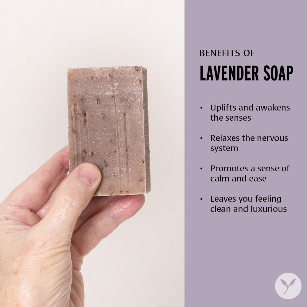 Banyan Botanicals Lavender Soap – Ayurvedic Bar Soap with Rosemary & Lavender Essential Oil – Soothing & Relaxing for a Spa-Like Experience – 4 oz Bar – Free of Sulfates, Phthalates & Parabens