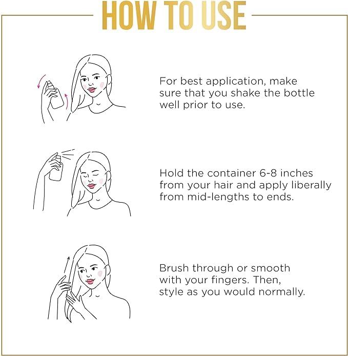 Pantene Dry Conditioner Mist Spray for Hair, 3.9oz, Blue - Instant Hydration and Frizz Control with Vitamin B5, Safe for Color Treated Hair, Pro-V Refresh