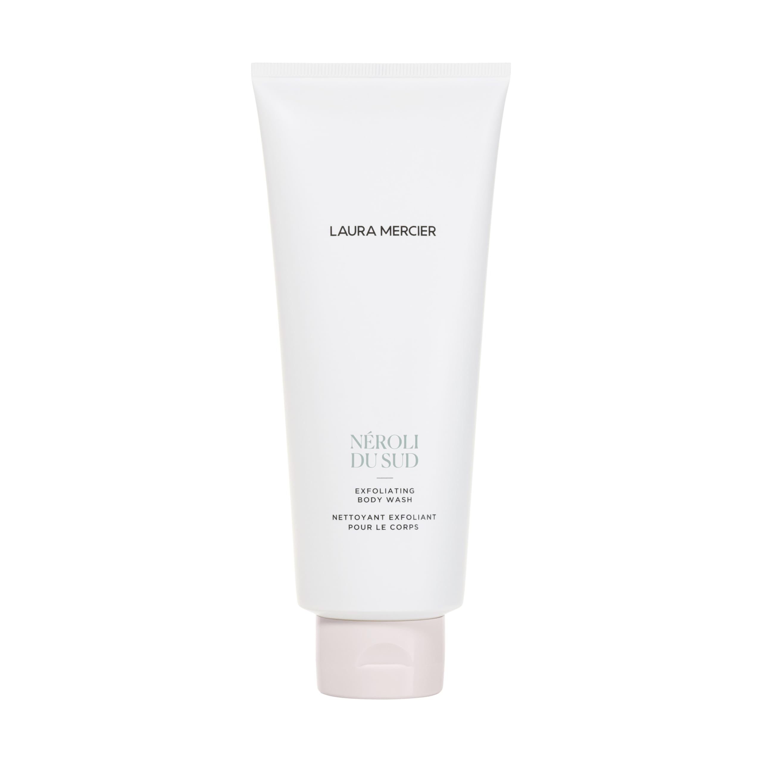 Laura Mercier Exfoliating Body Wash, Strawberry Seed and Sugar Scrub-Infused Exfoliator, Removes Impurities, Helps to Improve Uneven Skin Tone, Elasticity and Circulation, Néroli du Sud