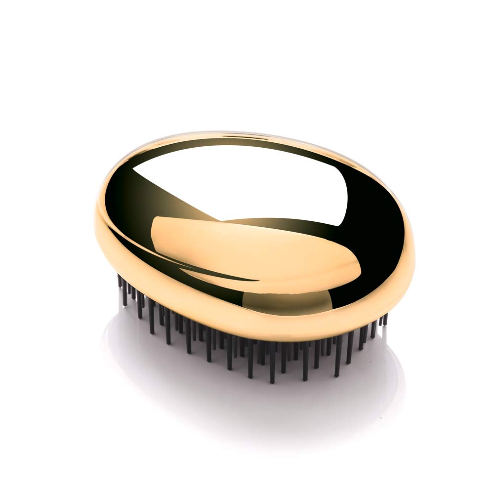 KENT Pebble Gold Hair Brush | Smooth & Detangle | Ergonomic Design | Ideal for All Hair Types