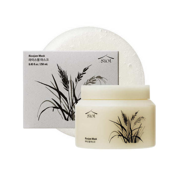 SIOT Rice Jam Mask 12.3oz – Korean Icheon Rice Face & Body Mask for Deep Cleansing, Hydrating, & Radiant Skin – Natural Moisturizing & Purifying Skincare, Smooth & Soft Skin Treatment