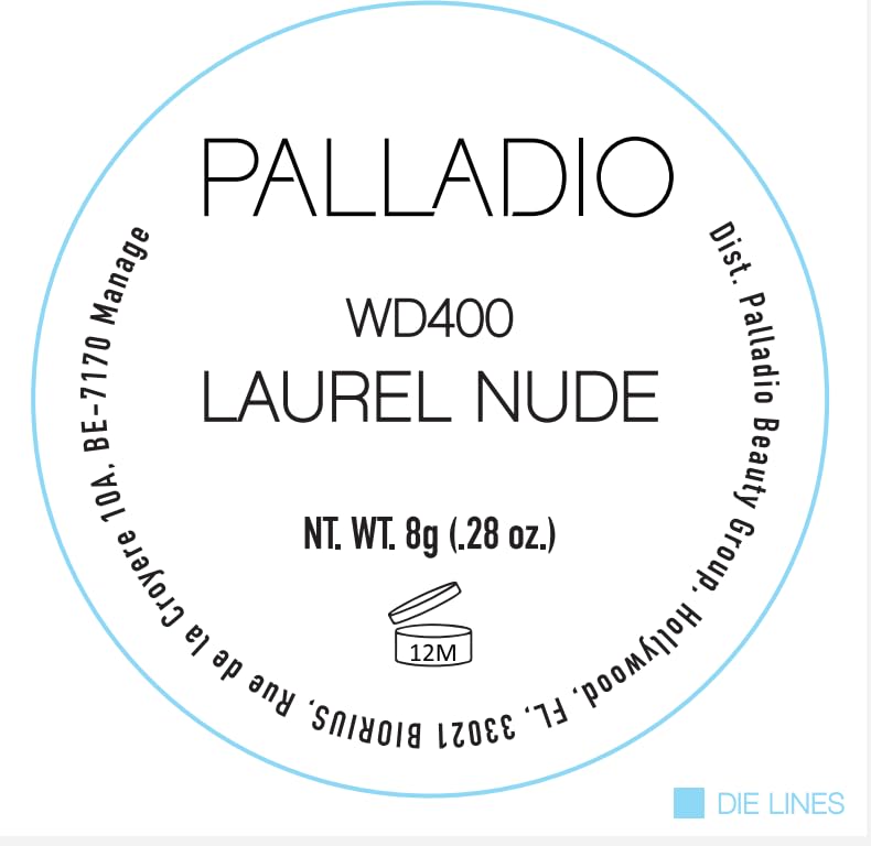 Palladio Dual Wet and Dry Foundation with sponge and Mirror, Squalane Infused, Apply Wet for Maximum Coverage or Dry for Light Finishing and Touchup, Minimizes Fine Line, All day Wear, Laurel Nude