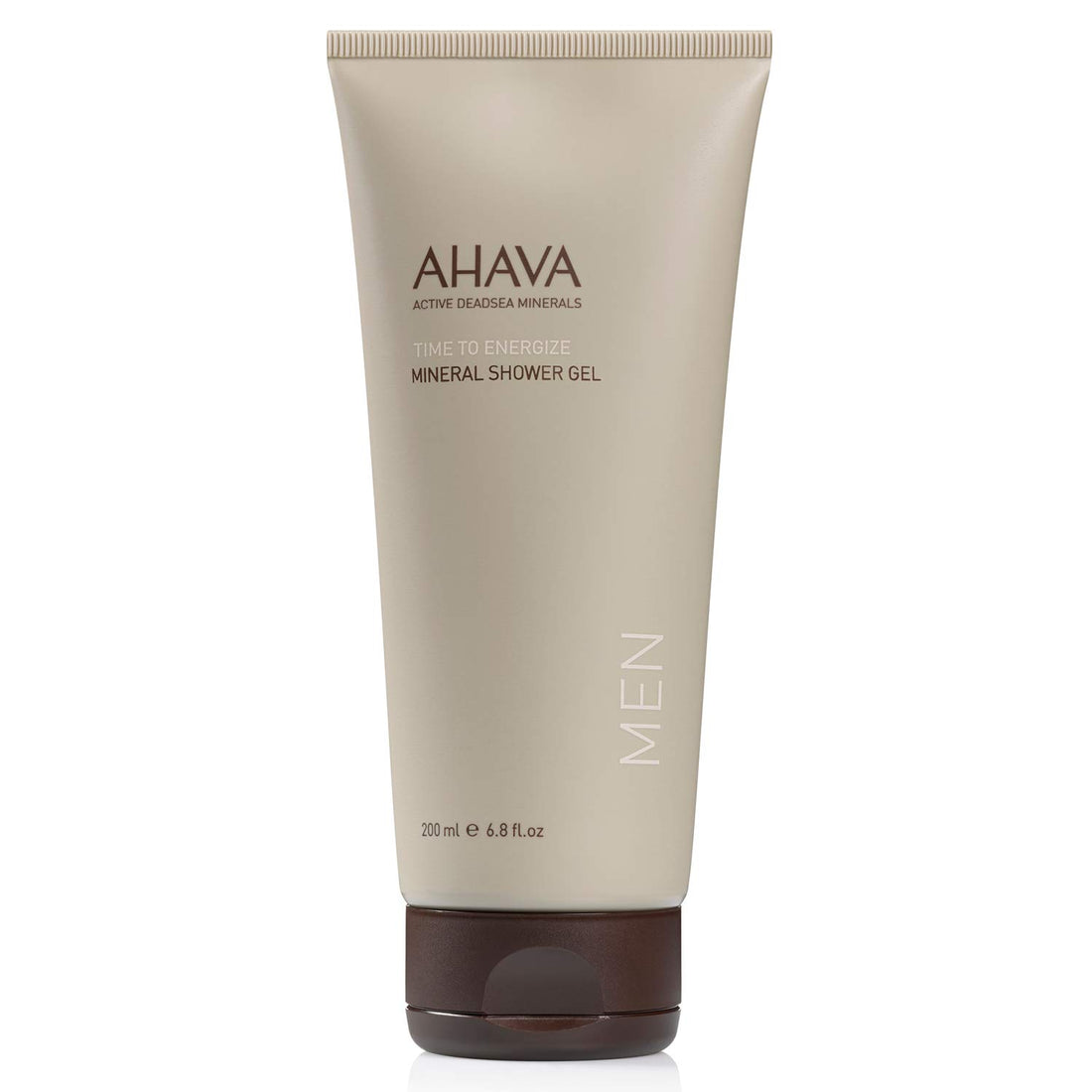 AHAVA Time To Energize Men's Mineral Shower Gel - Refreshing Shower Gel, Soothing, Energizing & Skin-Friendly Cleanser, with Osmoter, G-Force, Aloe Vera, Allantoin & Zinc, 6.8 Fl.Oz
