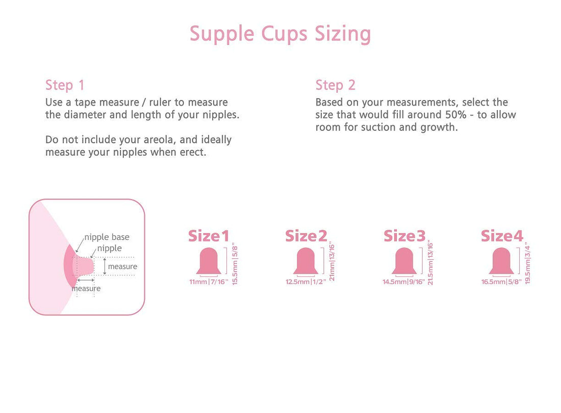 Supple Cups for Flat, Shy and Inverted Nipples (Size 1)