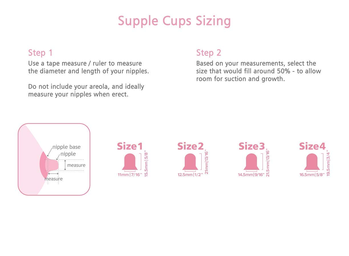 Supple Cups for Flat, Shy and Inverted Nipples (Size 3)