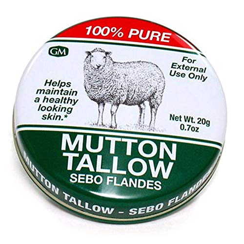 Germa Mutton Tallow Cream - 100% Pure Sebo Flandes Moisturizer for Hands & Sunburn Relief, Adult Skin Care, 0.7oz