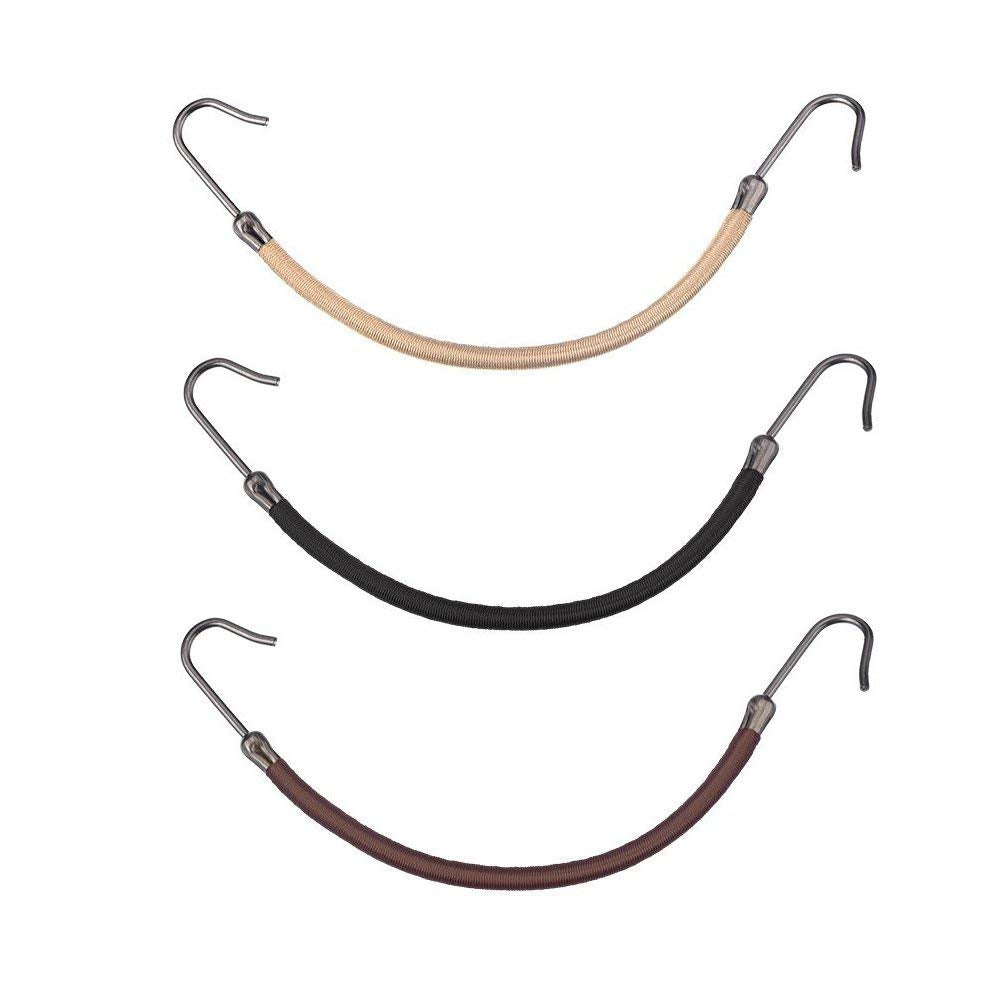 BinaryABC Ponytail Hooks Holder Bungee Bands,18Pcs