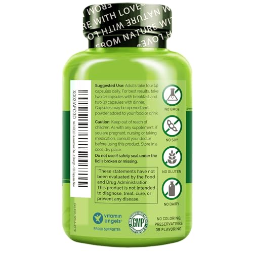 NATURELO Glucosamine Chondroitin MSM with Boswellia and Vitamin C - Joint Support Supplement - 120 Capsules