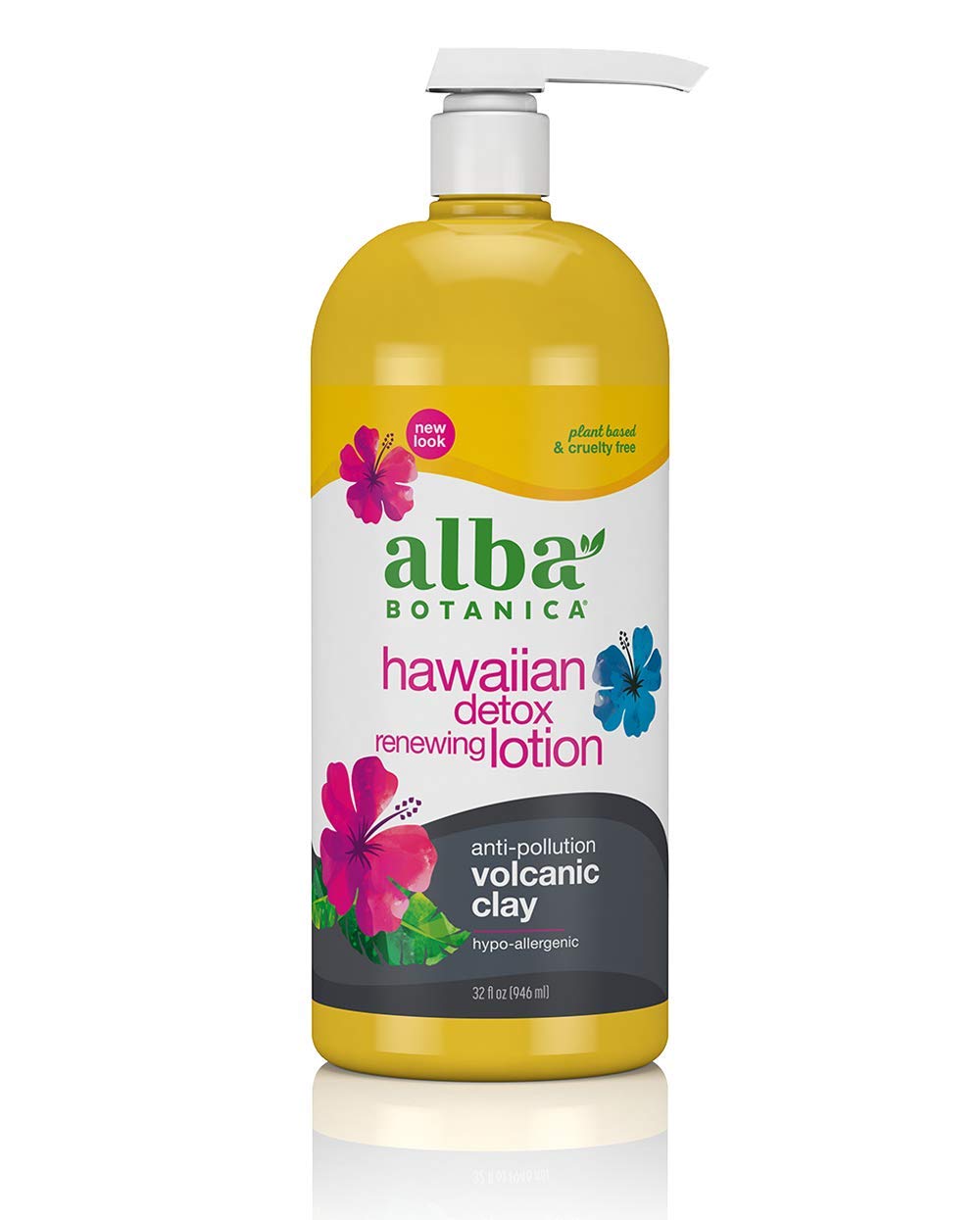 Alba Botanica Anti-Pollution Volcanic Clay Hawaiian Detox Renewing Lotion, 32 oz. (Pack of 1)