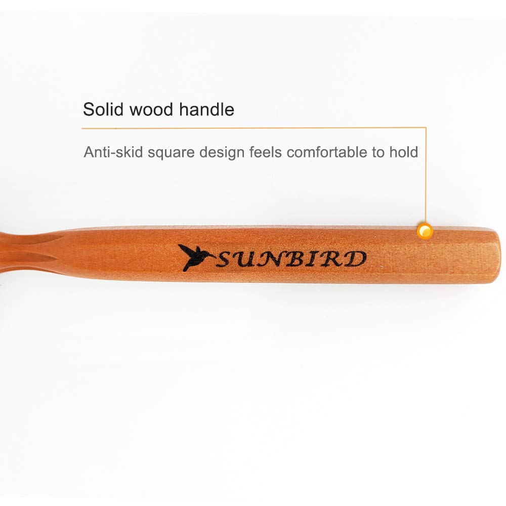 SUNBIRD Wild Boar Bristle Small Round Brush Hair Brush - For Men, Women, Kid, Dry, Wet, Fine, Thick, Curly Hair Styling, Adding Hair Volume and Shine