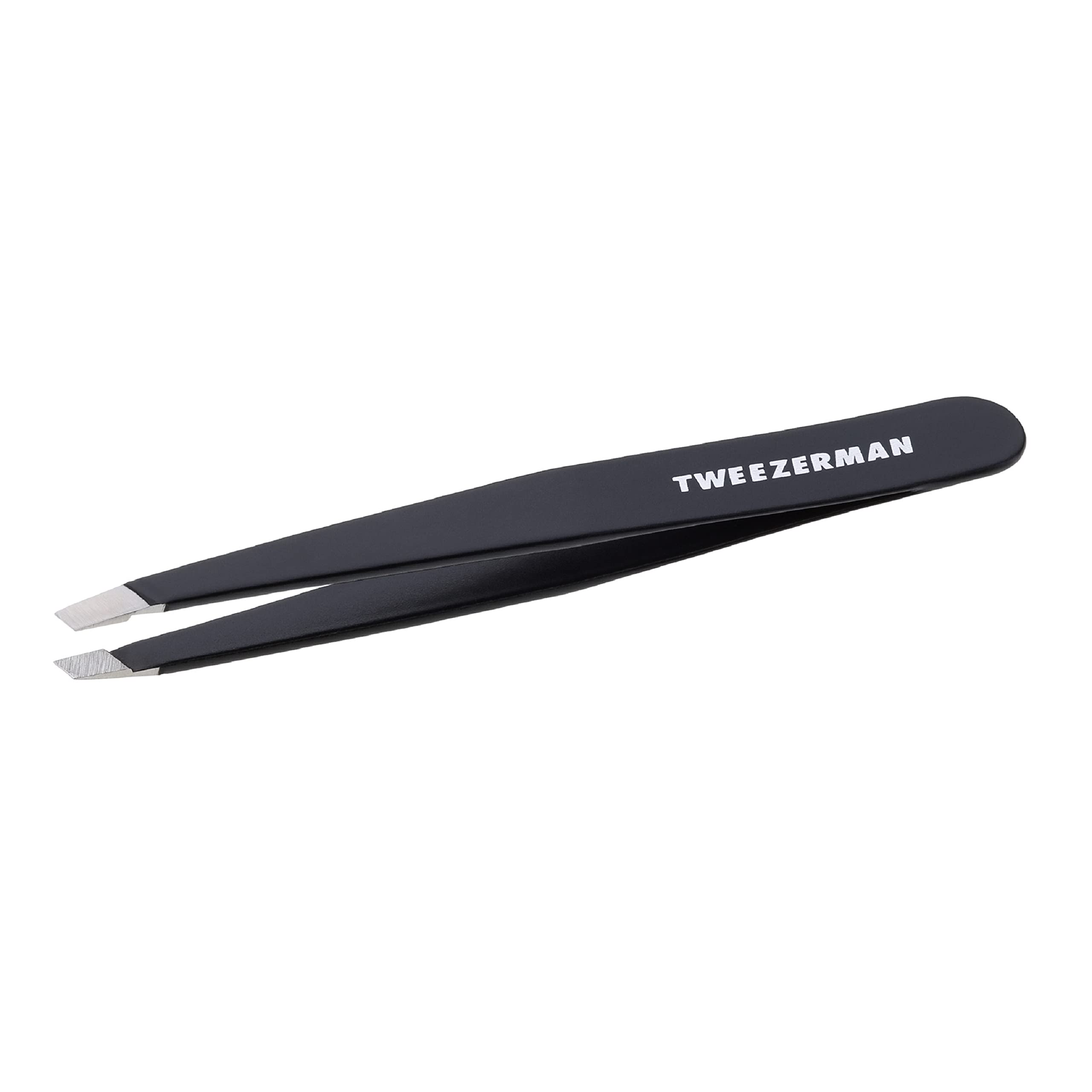 Tweezerman Stainless Steel Slant Tweezer, Black
