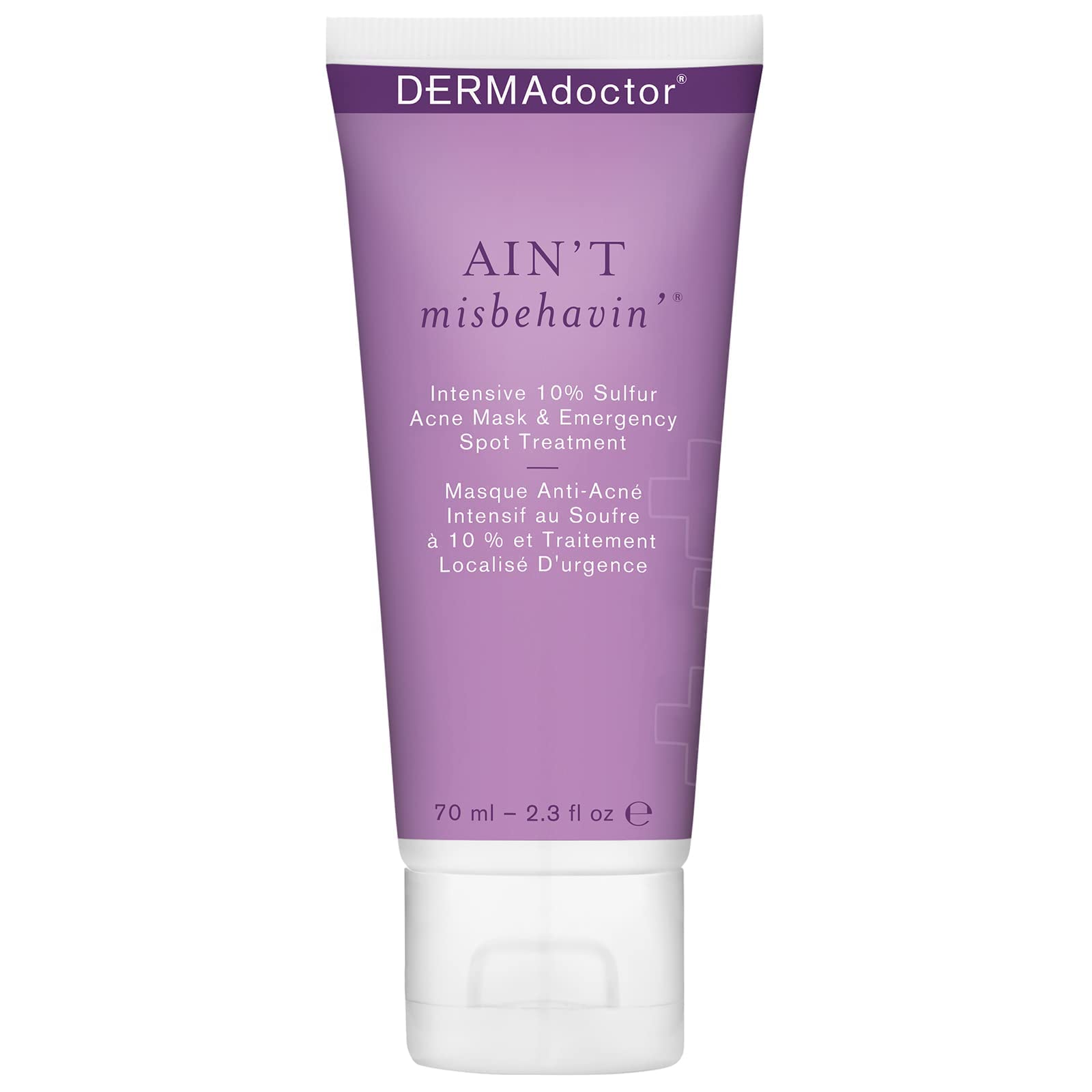 DERMAdoctor Aint Misbehavin Intensive Skin Clarifying Sulfur Acne Mask 70ml/2. 3oz