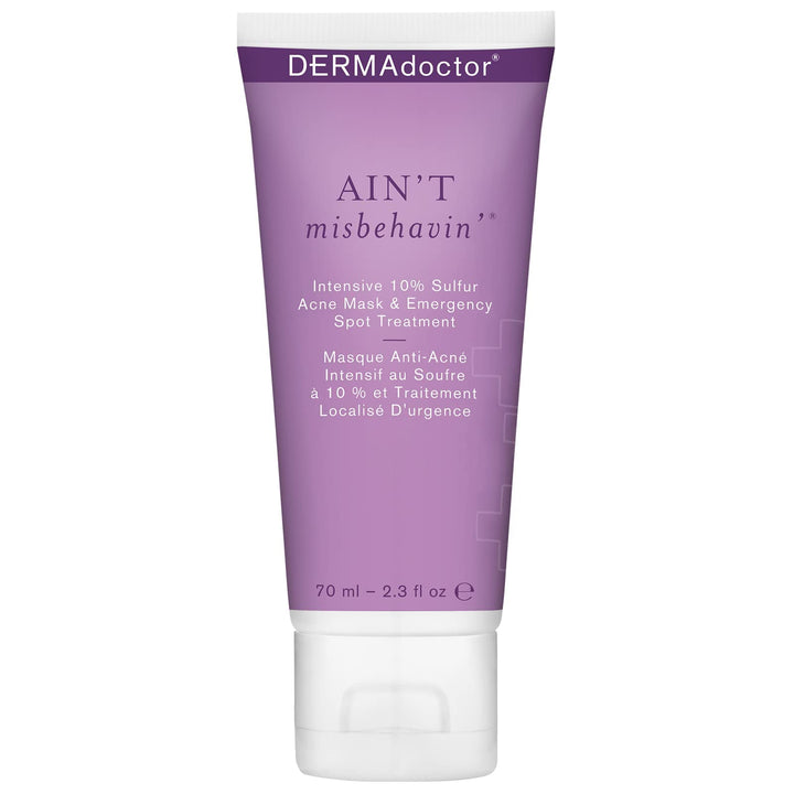 DERMAdoctor Aint Misbehavin Intensive Skin Clarifying Sulfur Acne Mask 70ml/2. 3oz