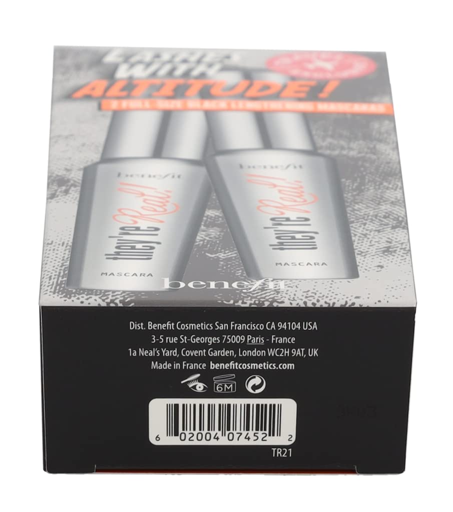 Benefit Cosmetics They're Real Beyond Mascara Duo Set, Black, 0.3 Ounce each