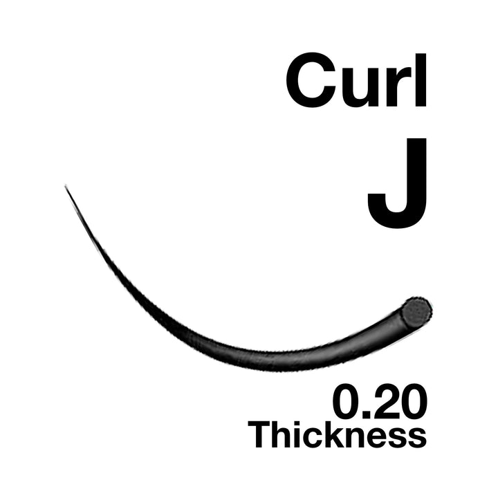 EMILYSTORES Eyelash Extension Individual Loose Signature Mink Eyelash C Curl Thickness 0.20mm Length 9mm Silk Lashes