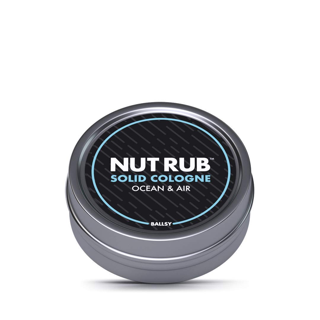 Ballsy NutRub, Cologne for Everywhere, with Beeswax, Coconut and Sunflower Seed Oil, Ocean and Air .85 oz